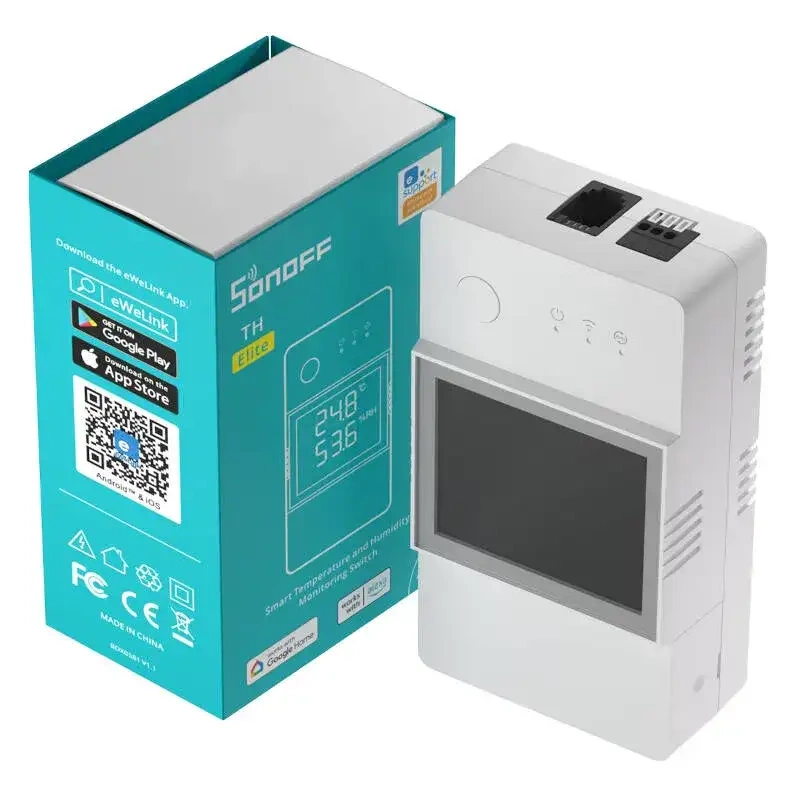 Sonoff THR316D TH Elite viedais WiFi temperatūras un mitruma relejs