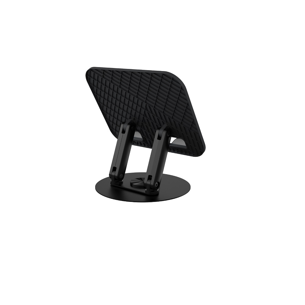 Devia EL238 Laptop Stand 360 Rotating Adjustable, Foldable Aluminum Riser for Desk, Black (0)