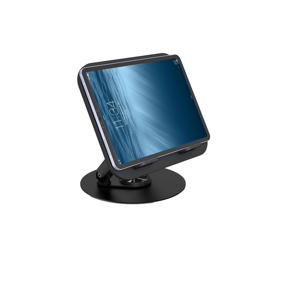 Devia EL238 Laptop Stand 360 Rotating Adjustable, Foldable Aluminum Riser for Desk, Black (3)