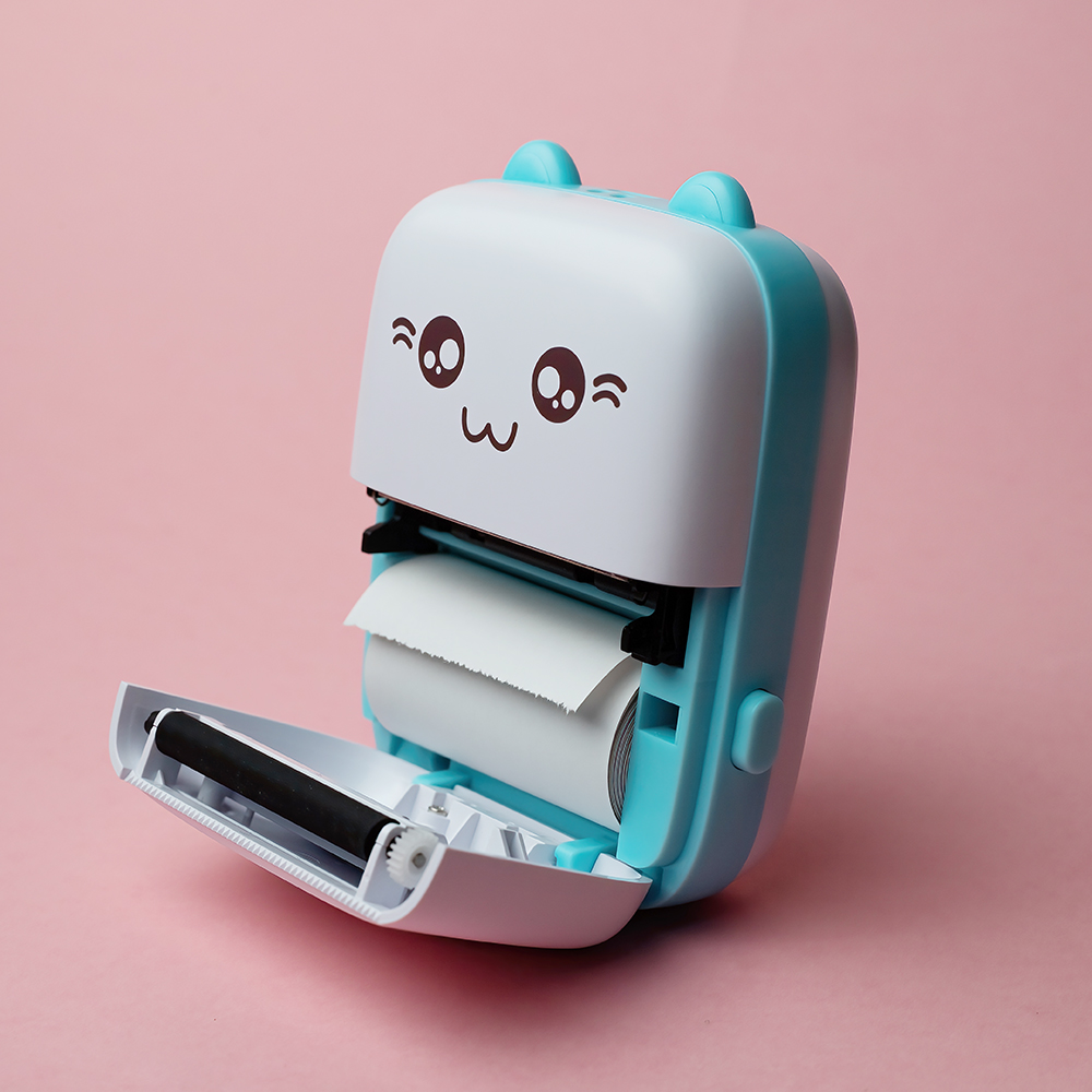 Mini termoprinteris Maxlife BT MXTP-100 pārnēsājams, zils