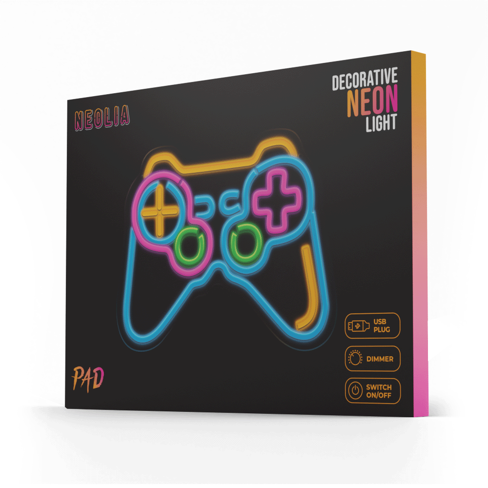 Неоновый светильник Геймпад Neolia NNE19 для игровой комнаты USB с...