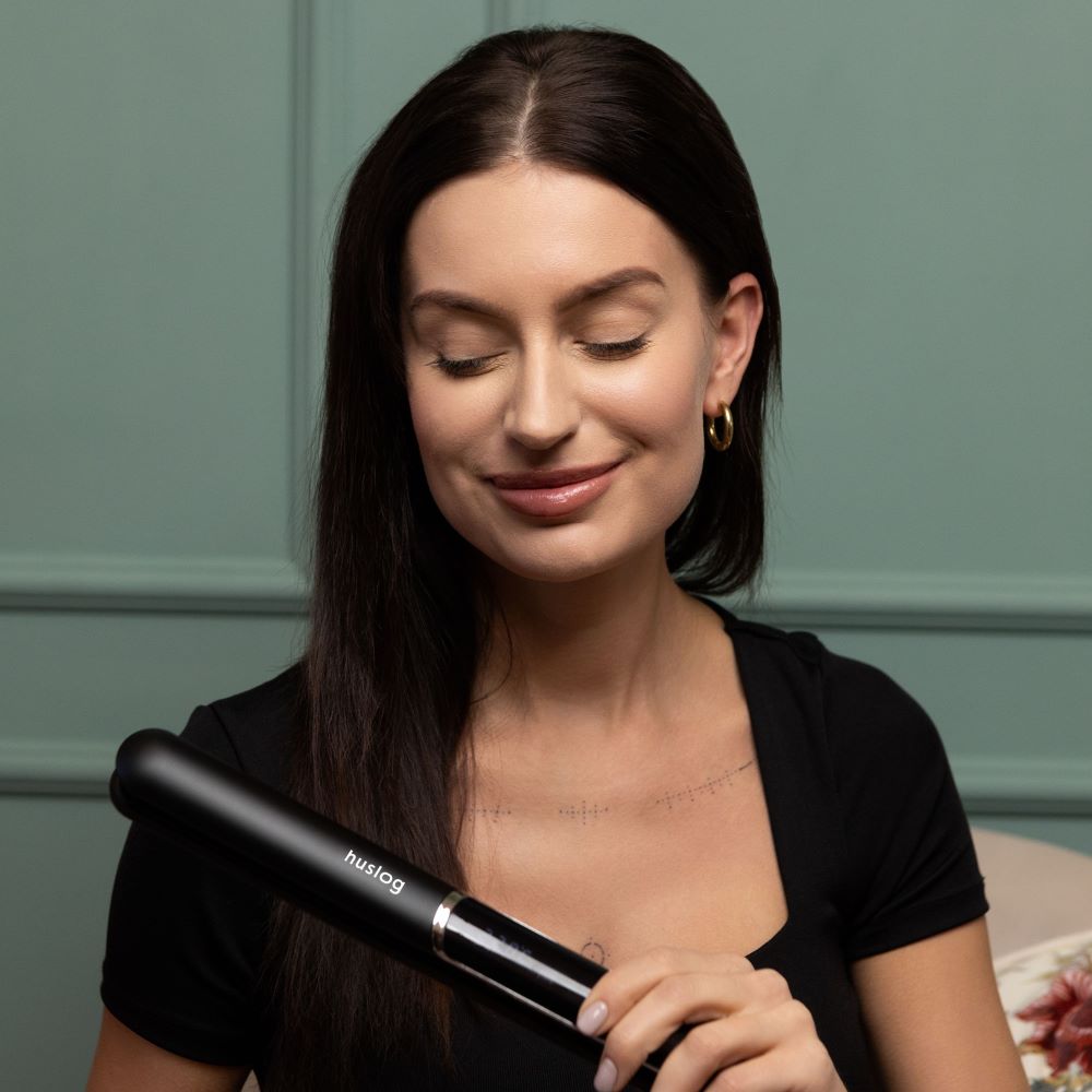 Hair Straightener Huslog BE-500334 with LED Display, Black