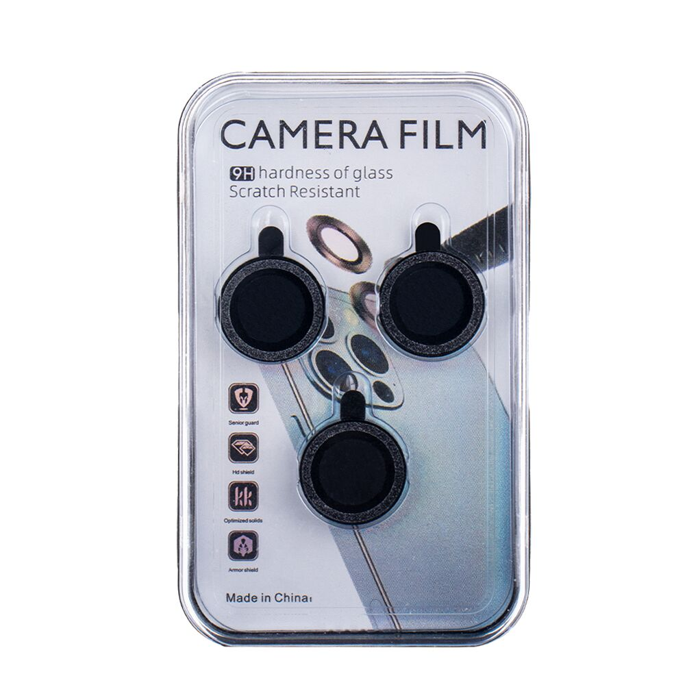 TFO Camera Lens Protector Set for iPhone 11 Pro, Black Glitter (2 pcs)