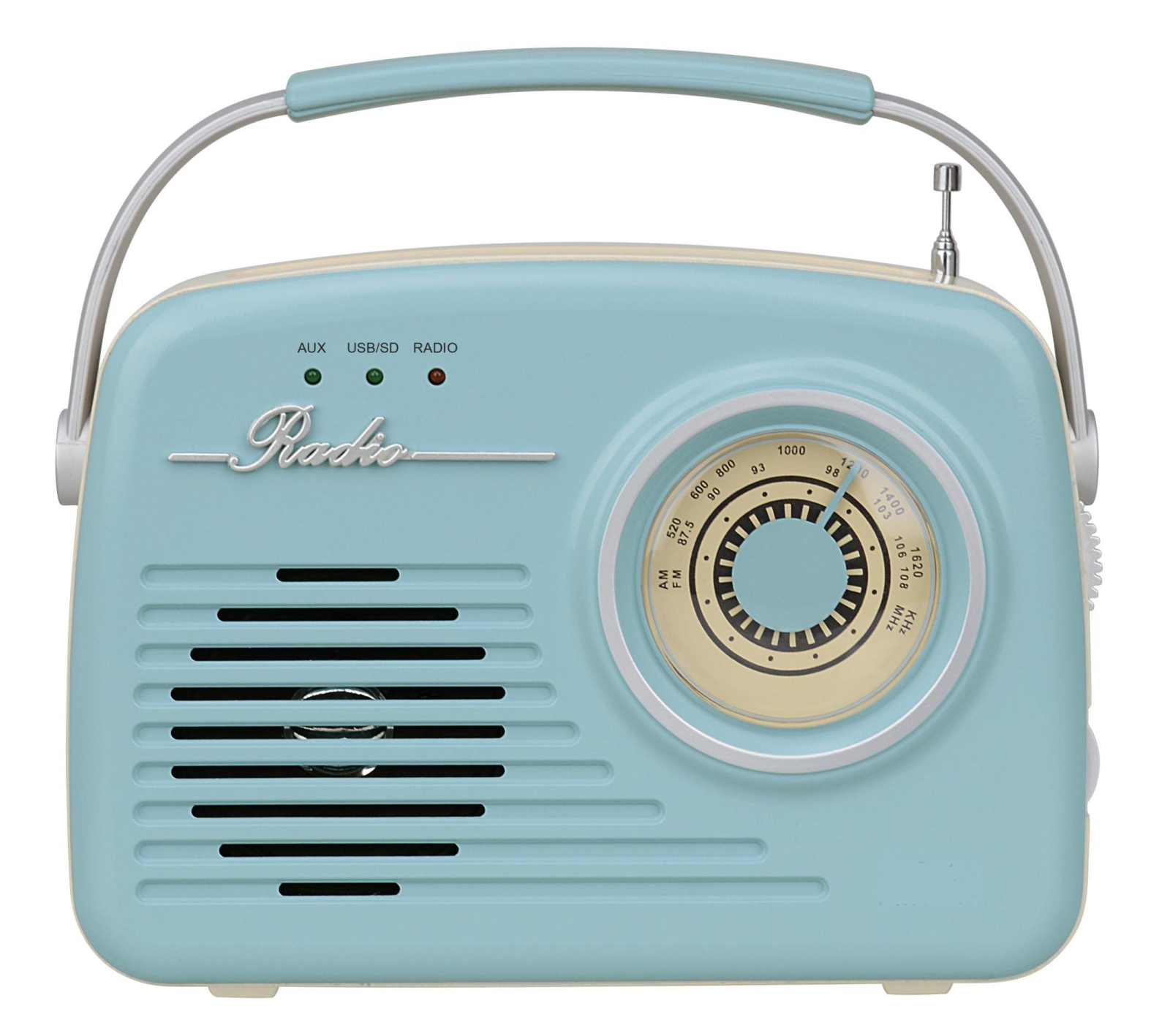 Setty Retro P350 Bluetooth Speaker with FM Radio, Blue