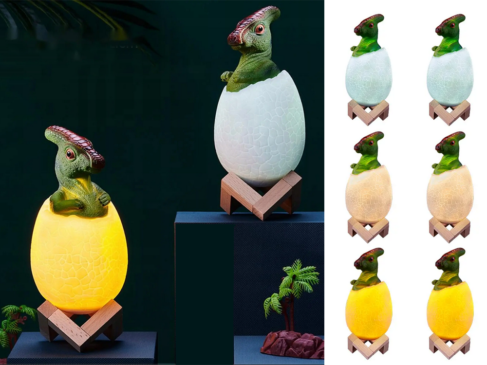 Dinosaur Egg RGB LED Night Light for Kids