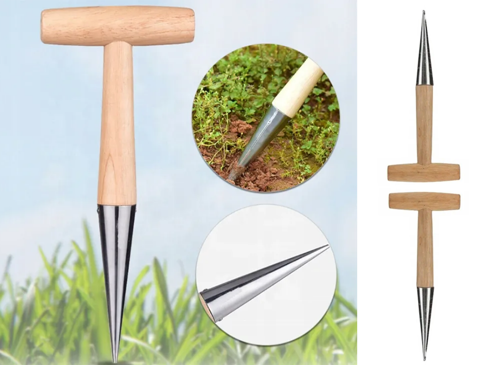 Wooden Dibber with Measuring Scale for Bulbs and Seedlings, 28 cm