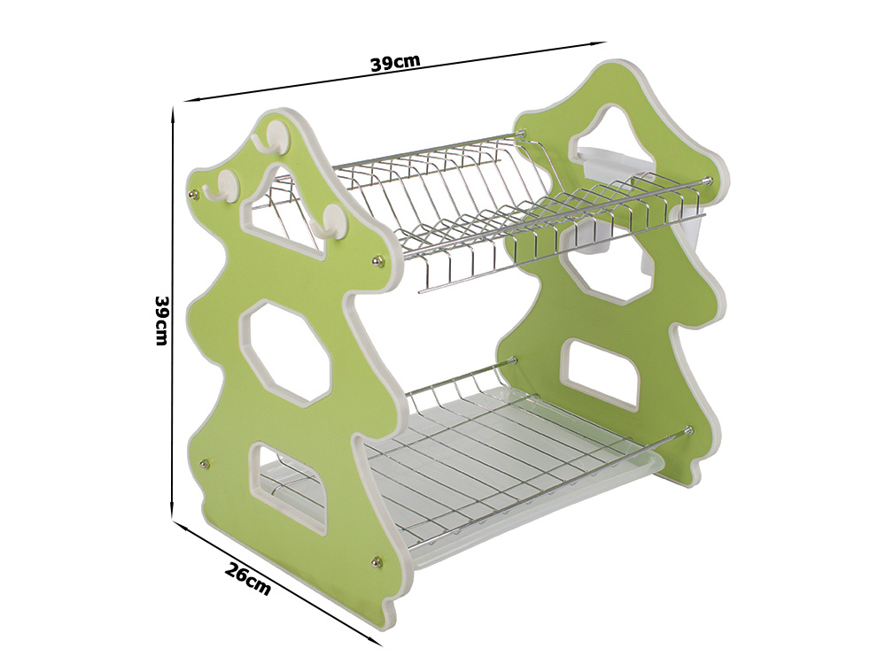 2-Tier Christmas Dish Drying Rack with Tray (0)