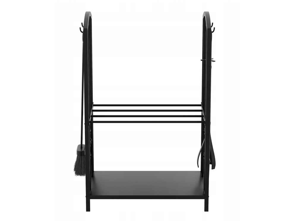 Firewood Rack + Fireplace Tools 4 pcs.