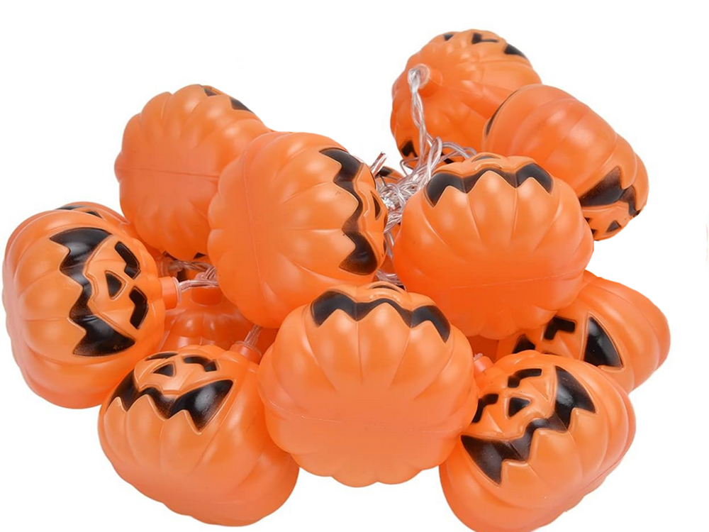 Lights 10 Led Hanging Pumpkins Halloween 200Cm Glowing Decoration Pumpkin