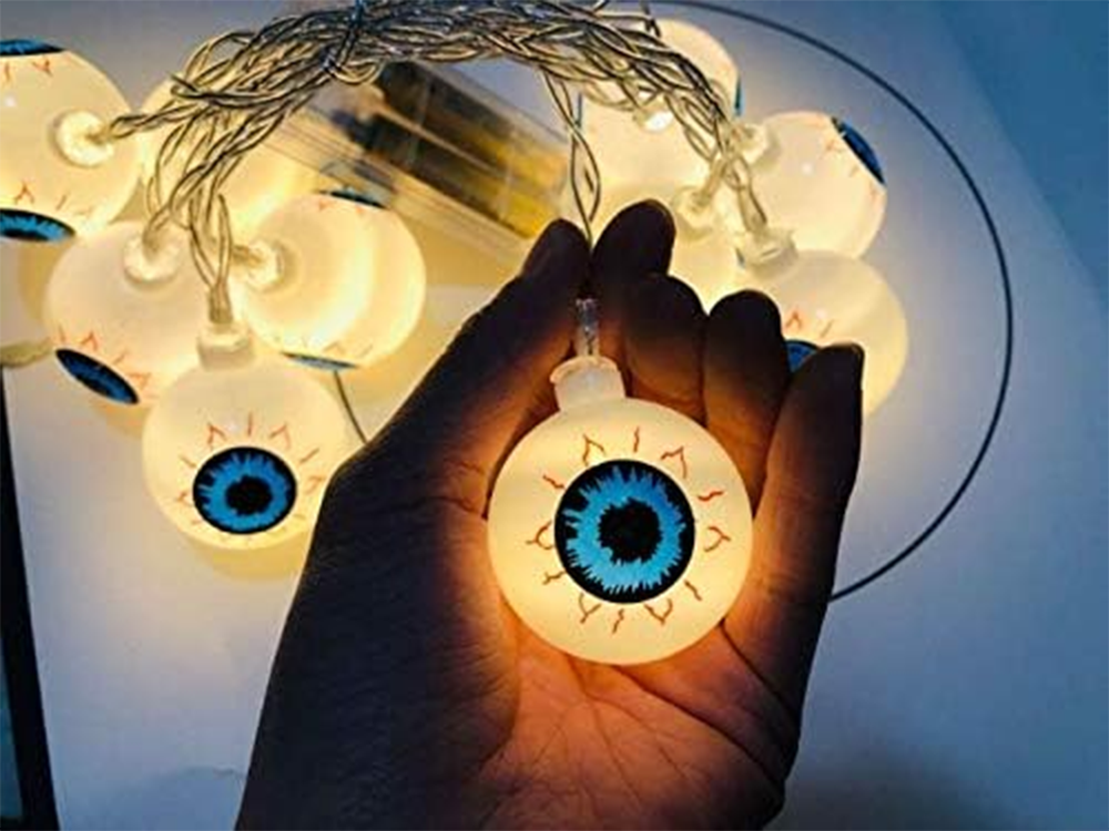 Halloween LED Garland Eyes, 10 LED, 200 cm, White