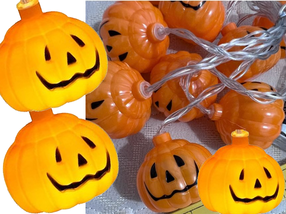 Pumpkin Lights 10 Led Hanging Halloween 200Cm Luminous Decoration Pumpkin