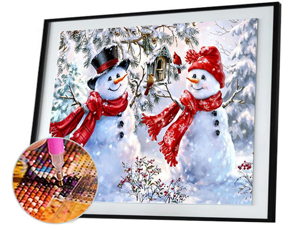 Diamond Painting Kit Snowman 5D, 30x40 cm