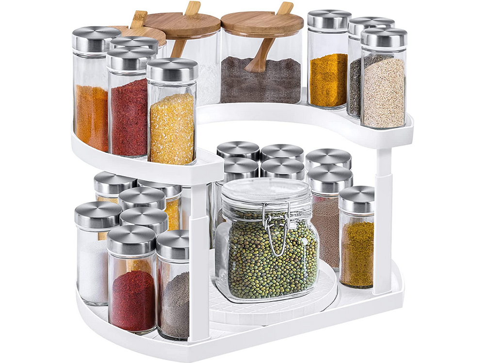 Rotating Spice and Small Items Organizer, Adjustable Height