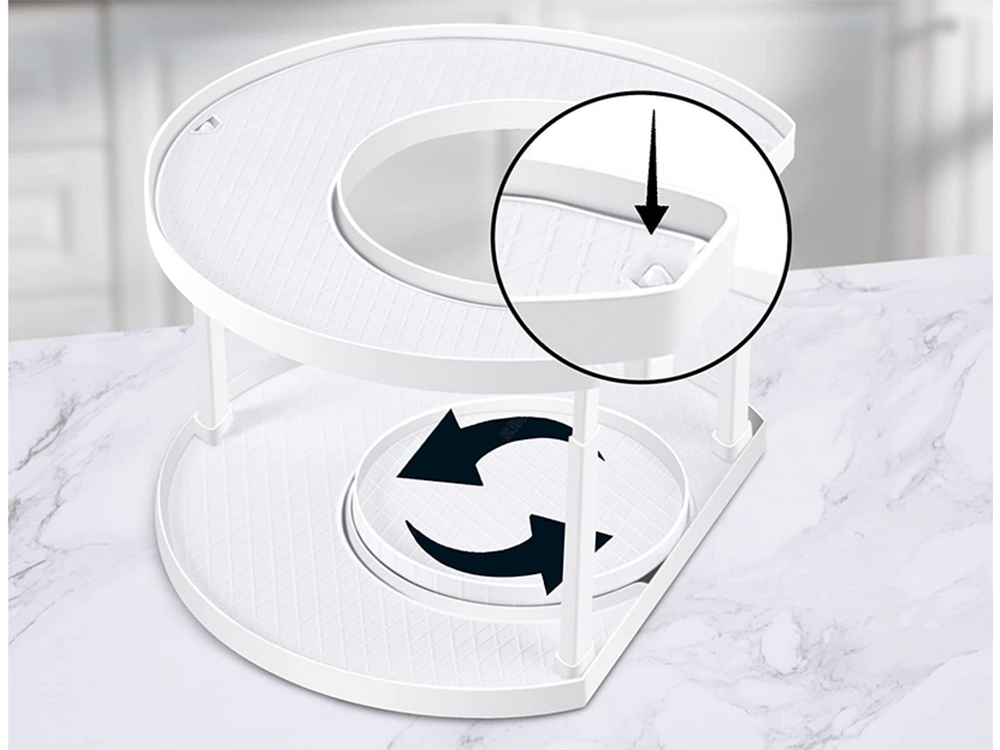 Rotating Spice and Small Items Organizer, Adjustable Height