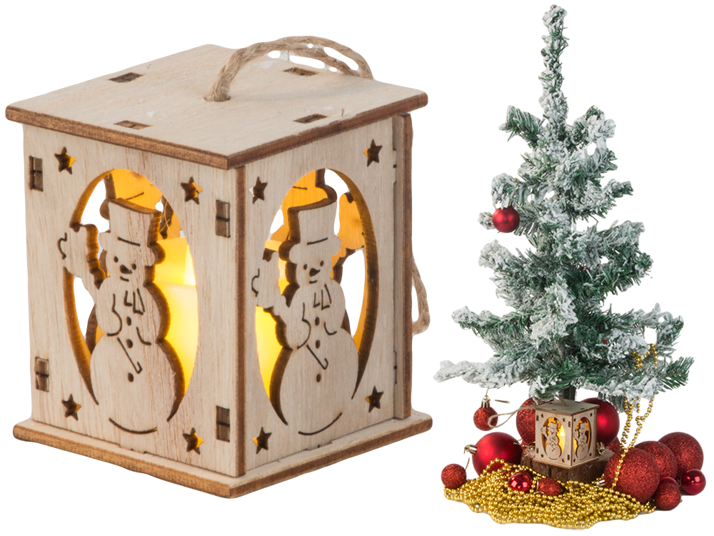 Wooden Lantern, Christmas Tree Decoration