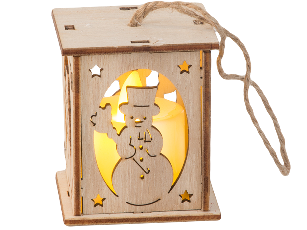 Wooden Lantern, Christmas Tree Decoration