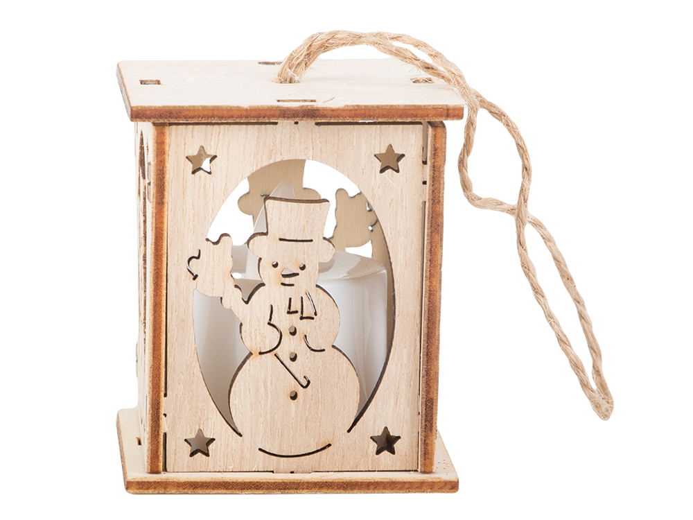 Wooden Lantern, Christmas Tree Decoration