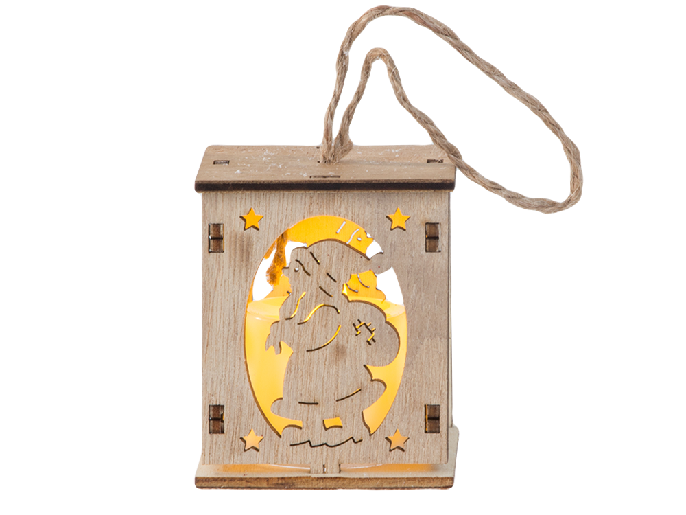 Wooden Lantern, Christmas Tree Decoration