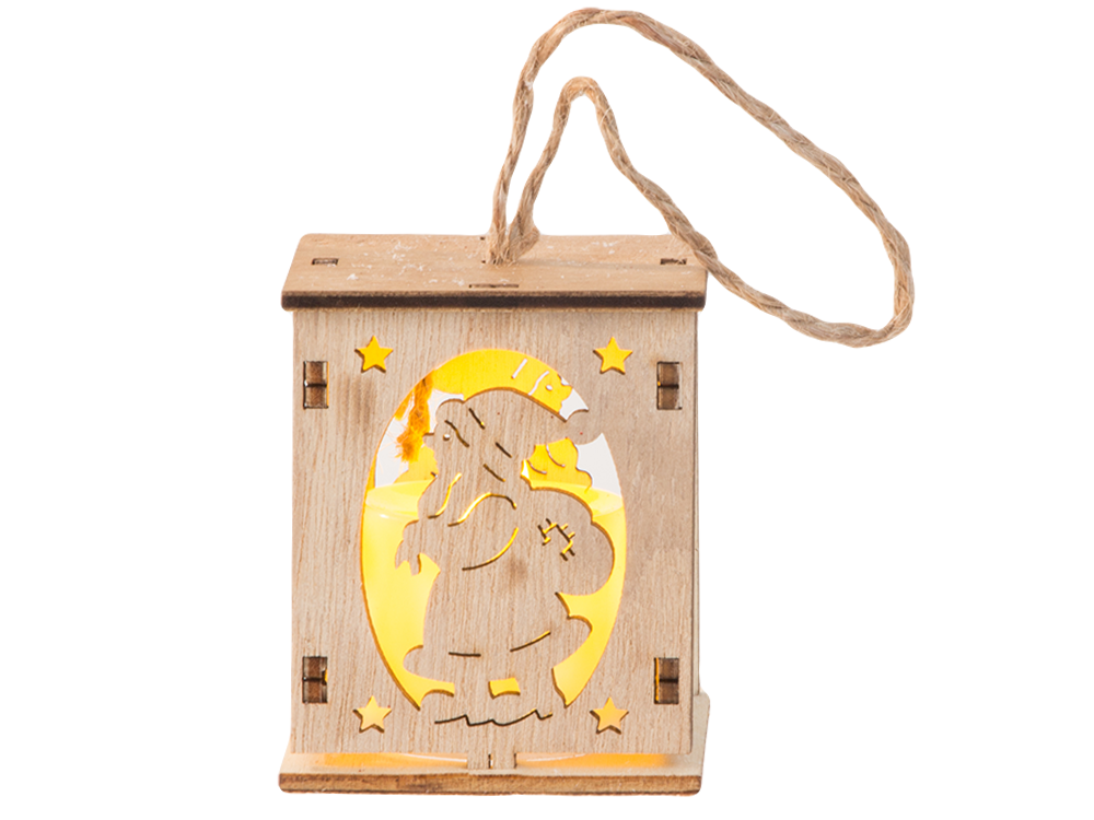 Wooden Lantern, Christmas Tree Decoration