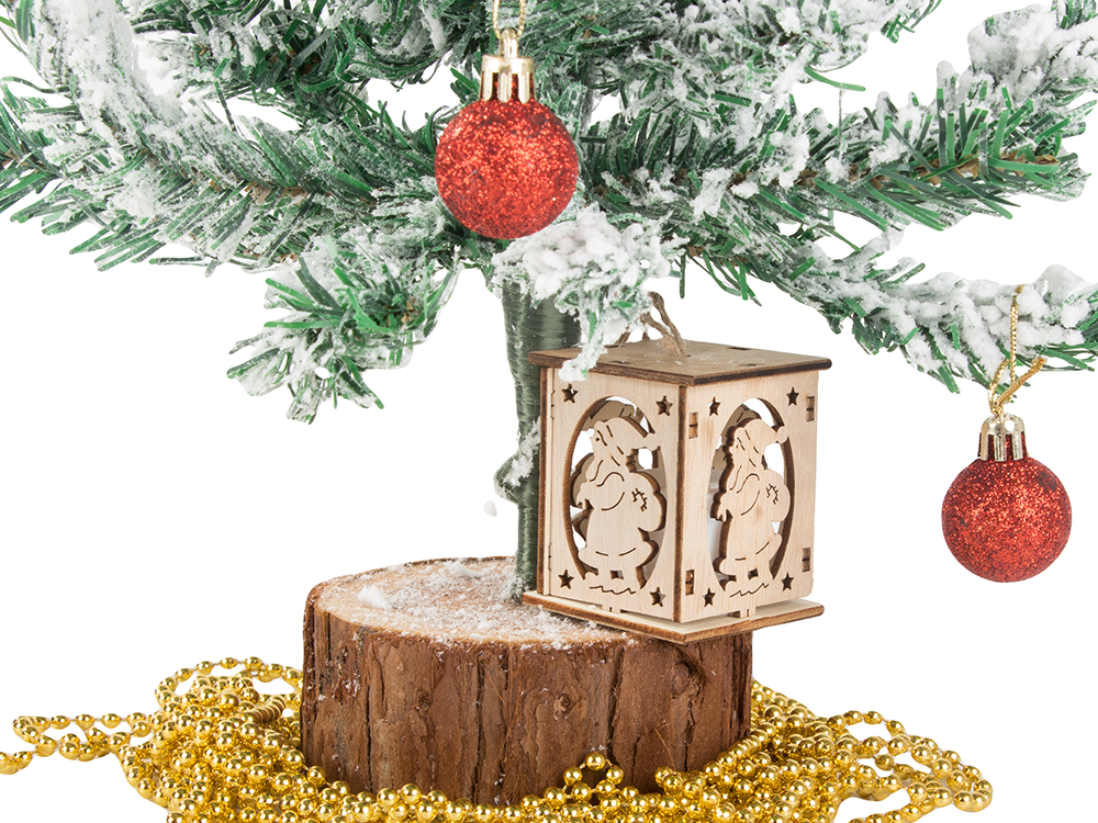 Wooden Lantern, Christmas Tree Decoration