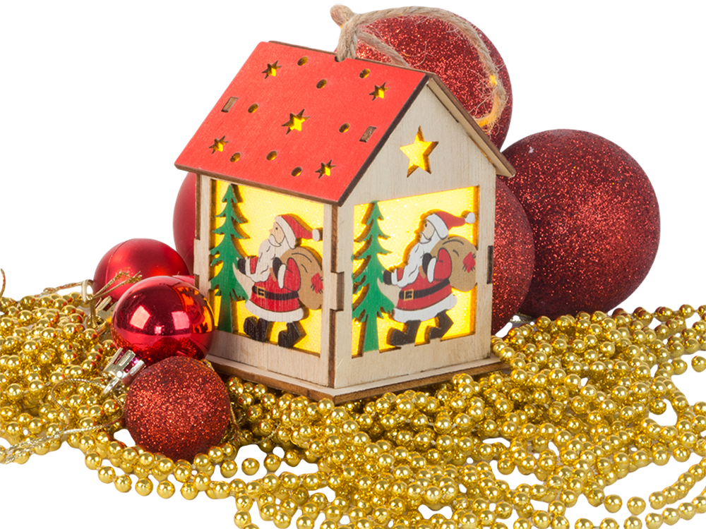 Wooden Lantern, Christmas Tree Decoration