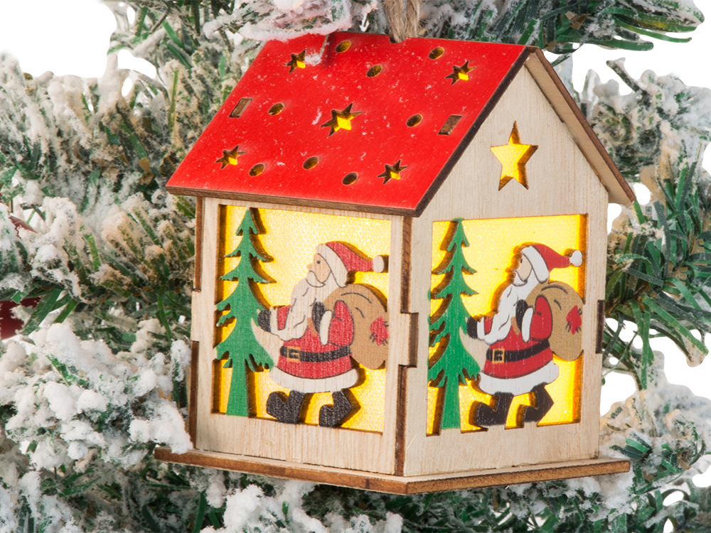 Wooden Lantern, Christmas Tree Decoration