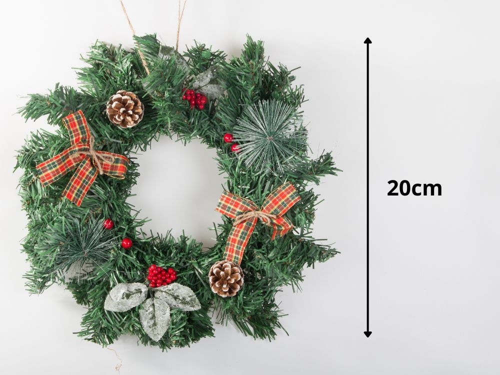 Christmas Decorative Wreath for Door / Wall, 20 cm