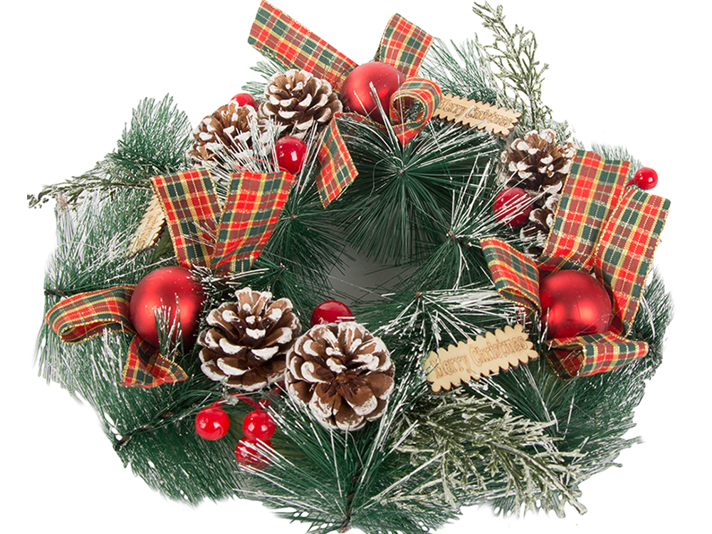 Christmas Decorative Wreath for Doors and Walls, 30 cm