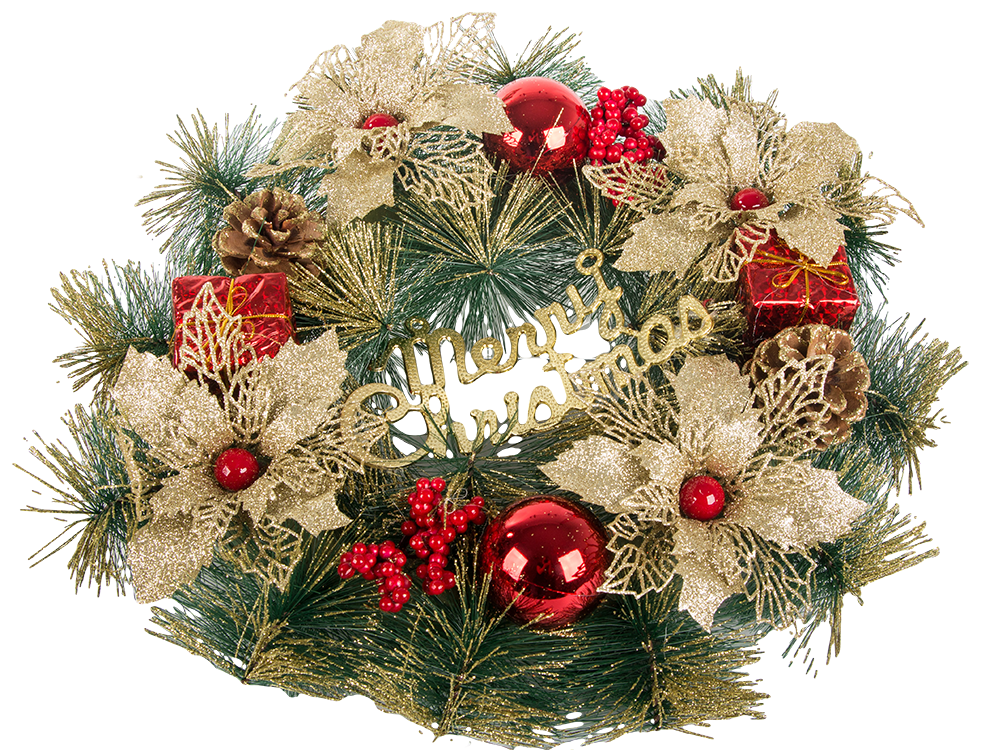 Christmas Wreath with Decorations, 40 cm