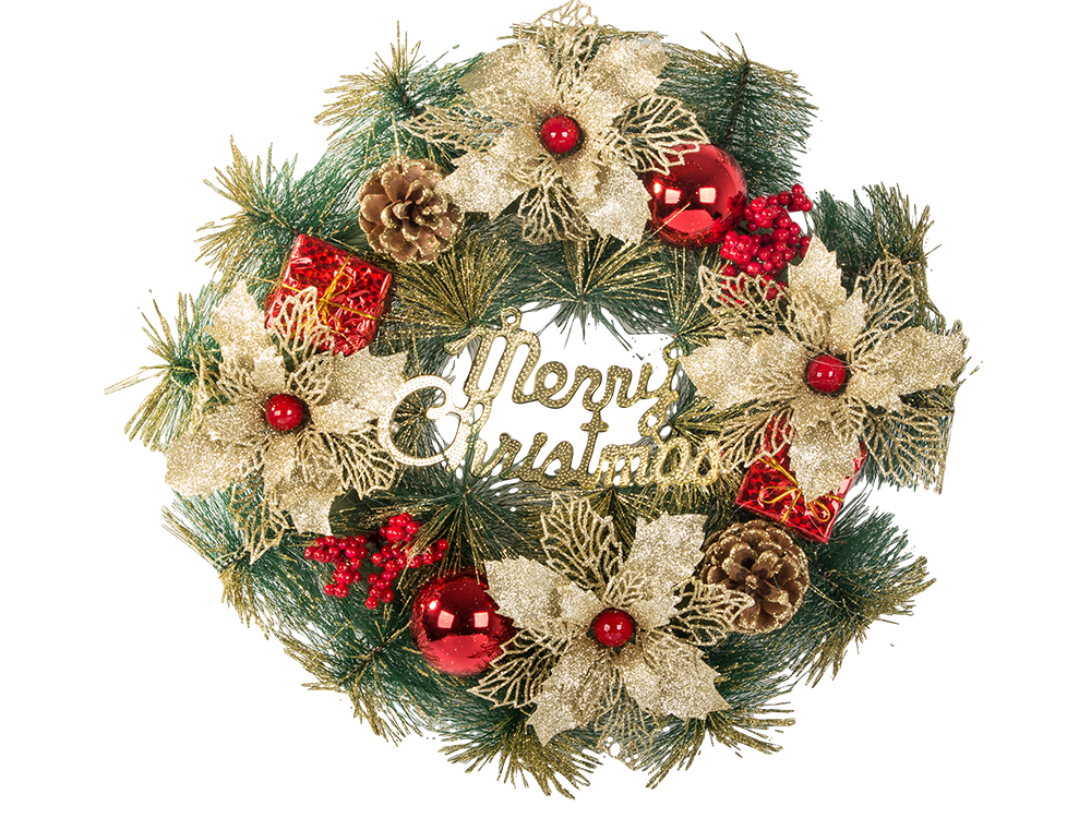 Christmas Wreath with Decorations, 40 cm