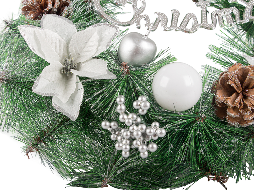 Christmas Decorative Wreath for Door and Wall, 40 cm