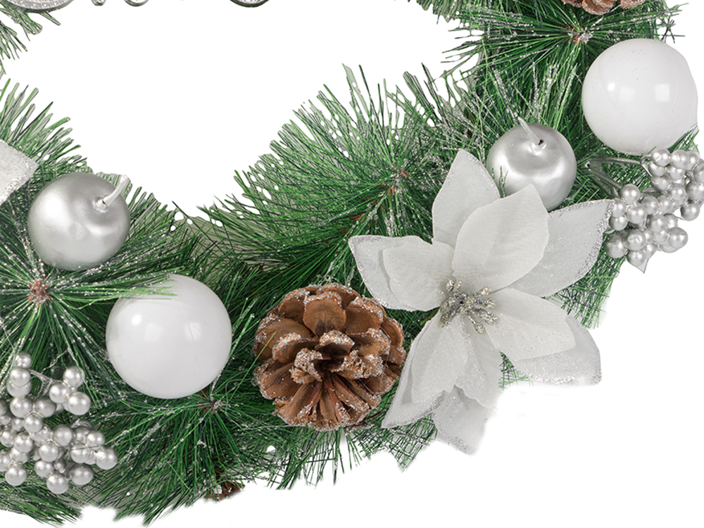 Christmas Decorative Wreath for Door and Wall, 40 cm