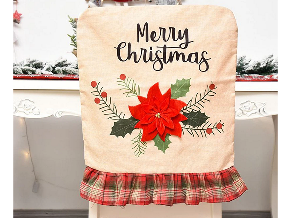 Christmas Chair Back Cover, 51x49 cm, Assorted Designs