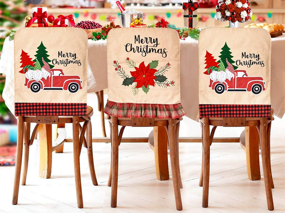 Christmas Chair Back Cover, 51x49 cm, Assorted Designs
