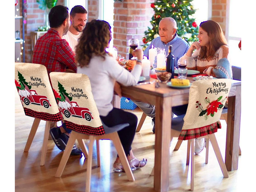 Christmas Chair Back Cover, 51x49 cm, Assorted Designs