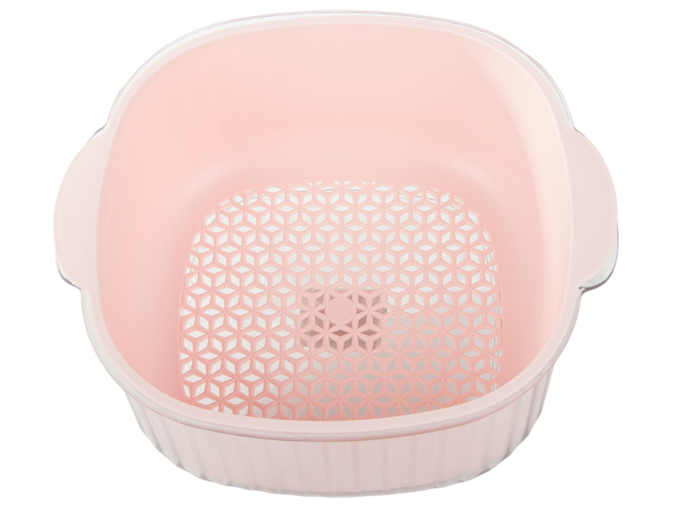 Double Bowl with Colander for Washing Fruits and Vegetables, 6L