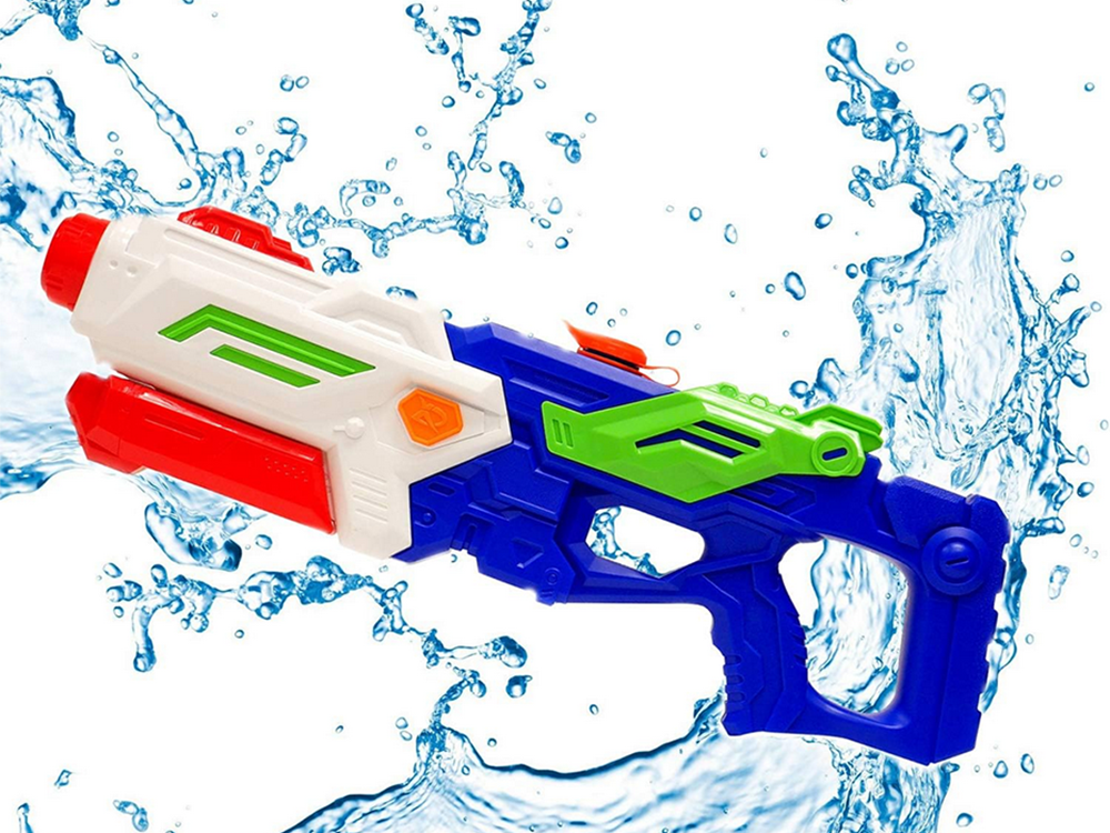 Large Water Gun for Kids with Pump, 1.5L, Multicolor