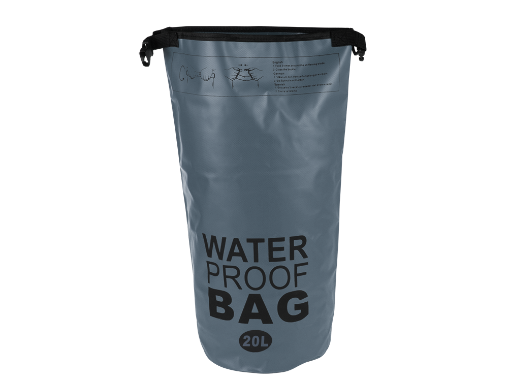 Waterproof Dry Bag / Backpack 20L, Grey