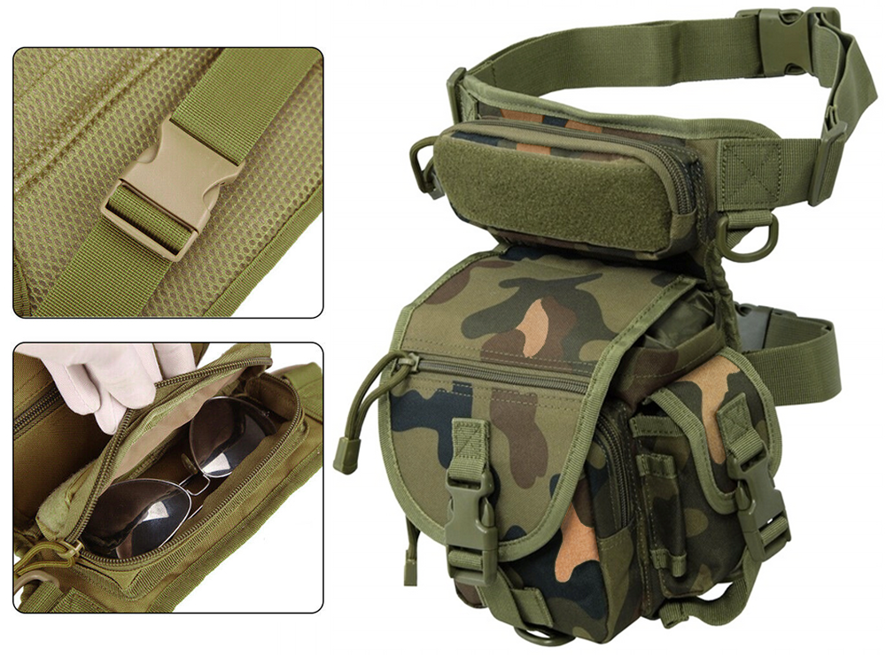 Tactical Drop Leg Bag / Waist Pack, Military, Waterproof