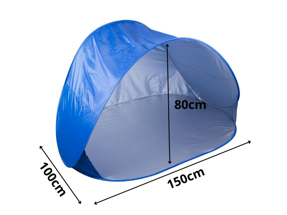 Pop-Up Beach Tent with UV Protection, Large, Blue (0)