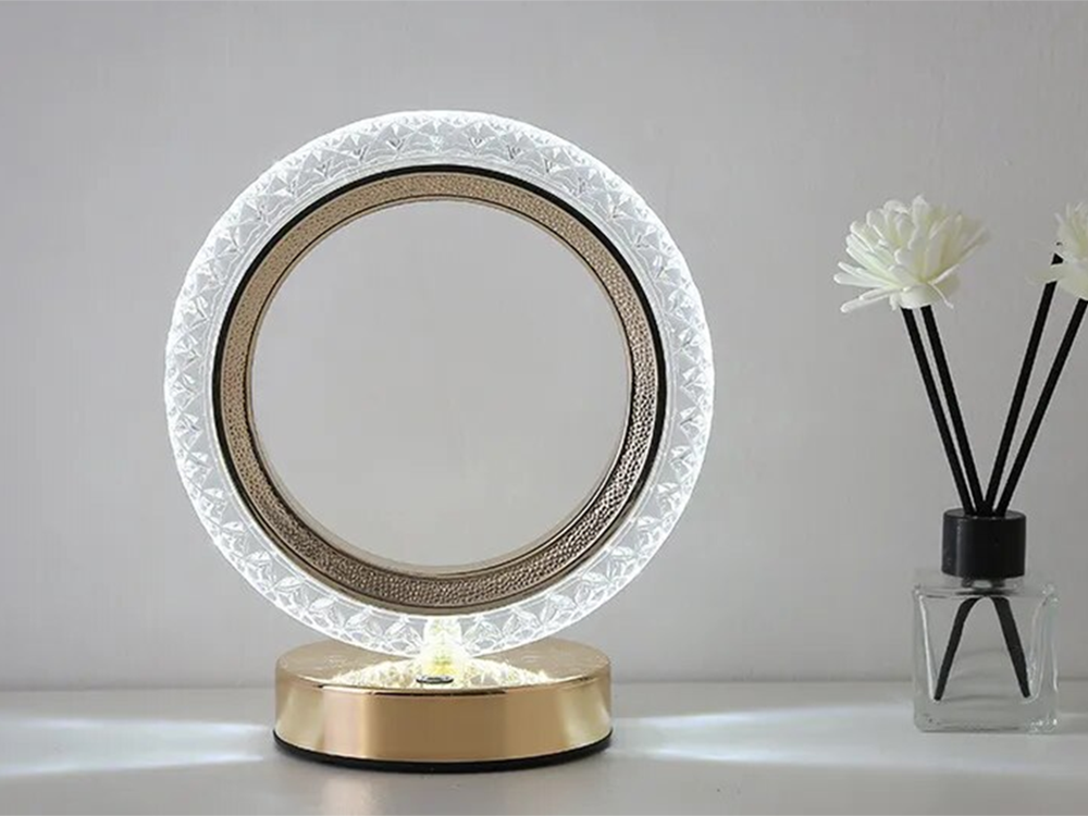 LED RGB Crystal Imitation Table Night Light, 18 cm
