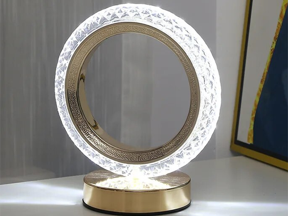 LED RGB Crystal Imitation Table Night Light, 18 cm