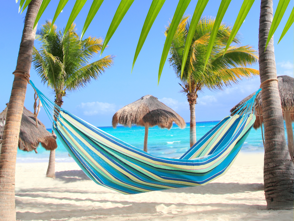 Double Garden Hammock XXL with Bag, 200 x 150 cm, Striped