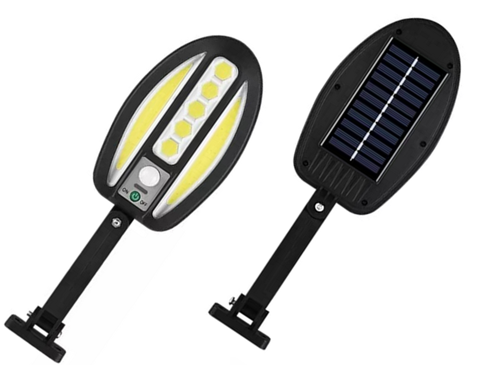 Saules lampa ar 95 LED, kustības un krēslas sensoru