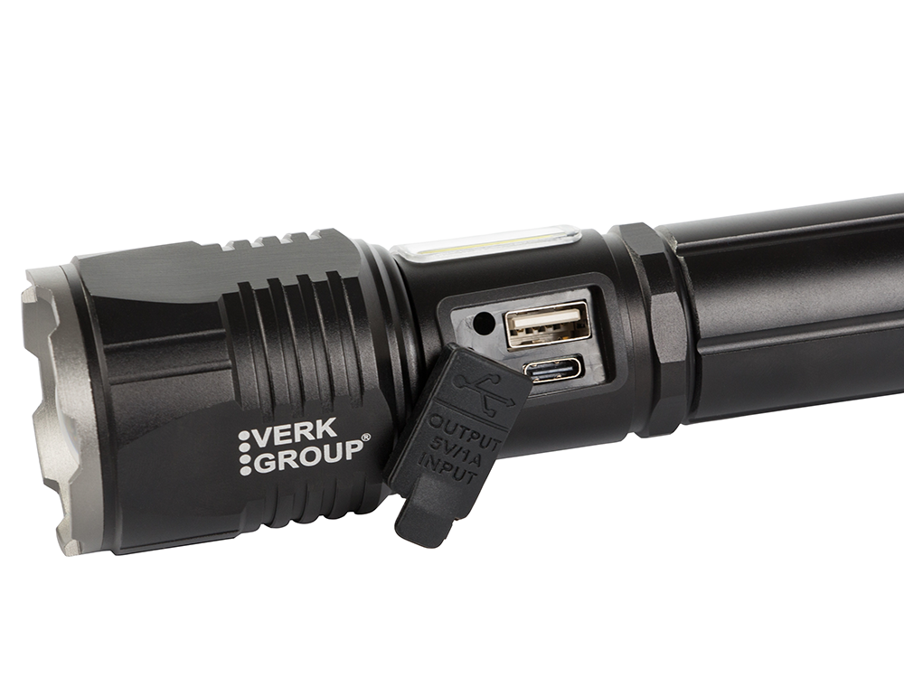 Тактический фонарь Bailong P19 LED CREE XHP160, COB, Power Bank