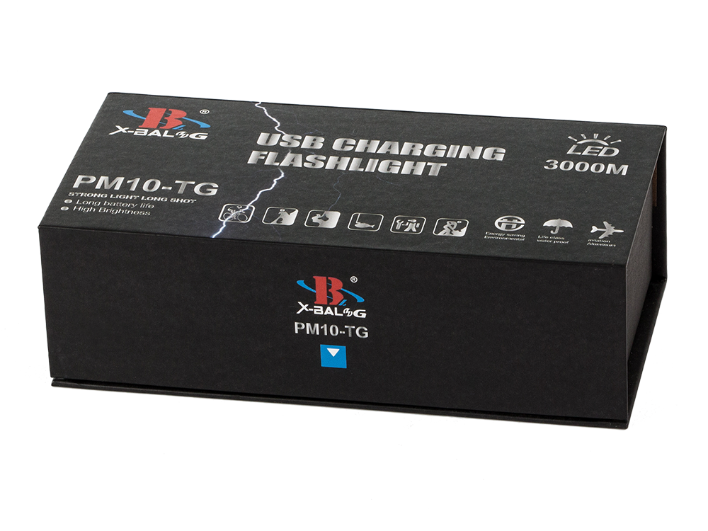 Bailong M1682 taktiskais LED lukturis ar tālummaiņu, Power Bank