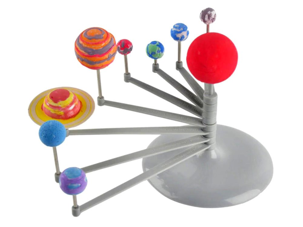 Creative 3D solar system model kit for kids, educational painting set