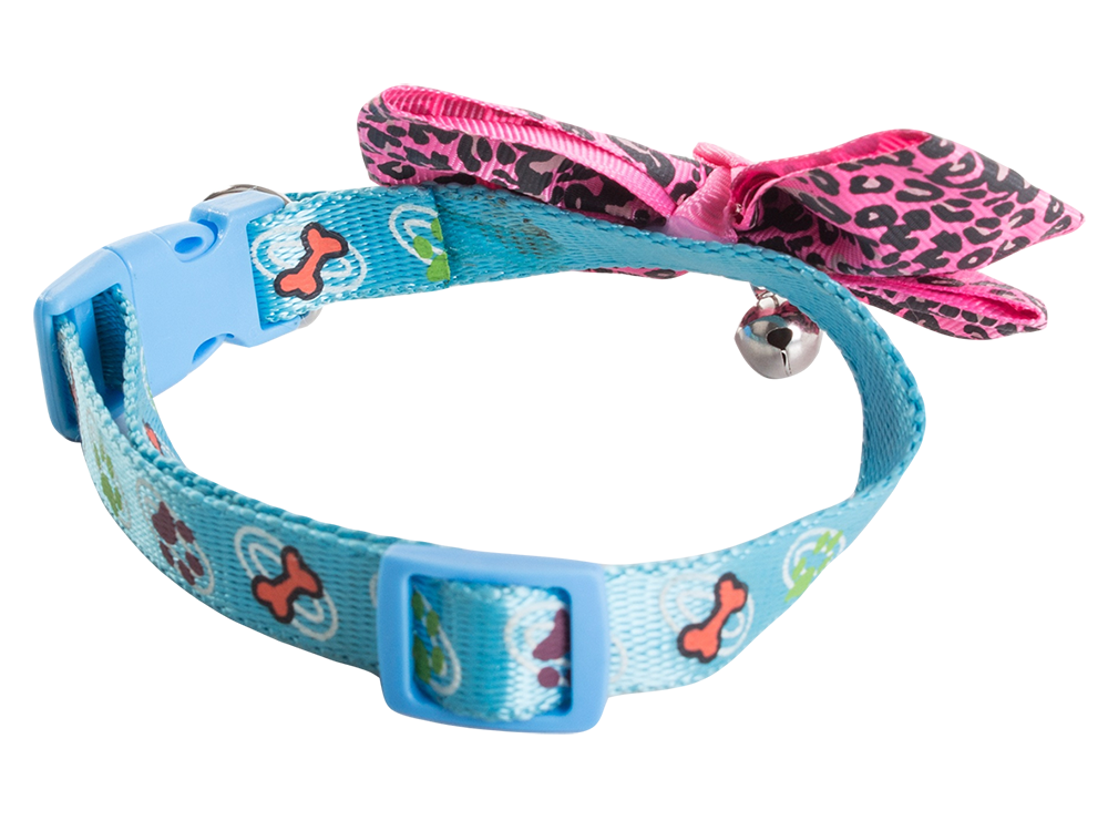 Adjustable Dog and Cat Collar with Bell and Bow