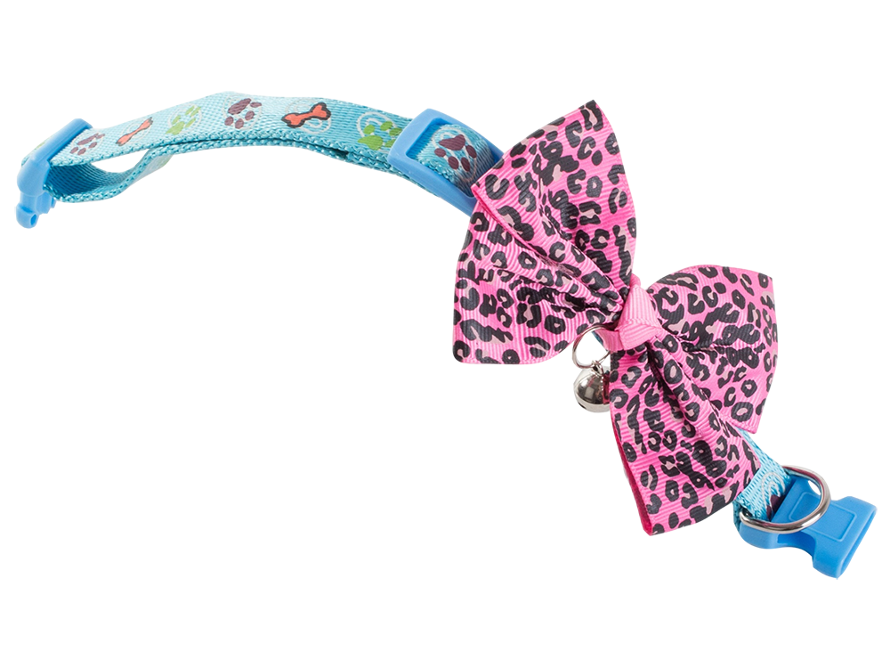 Adjustable Dog and Cat Collar with Bell and Bow