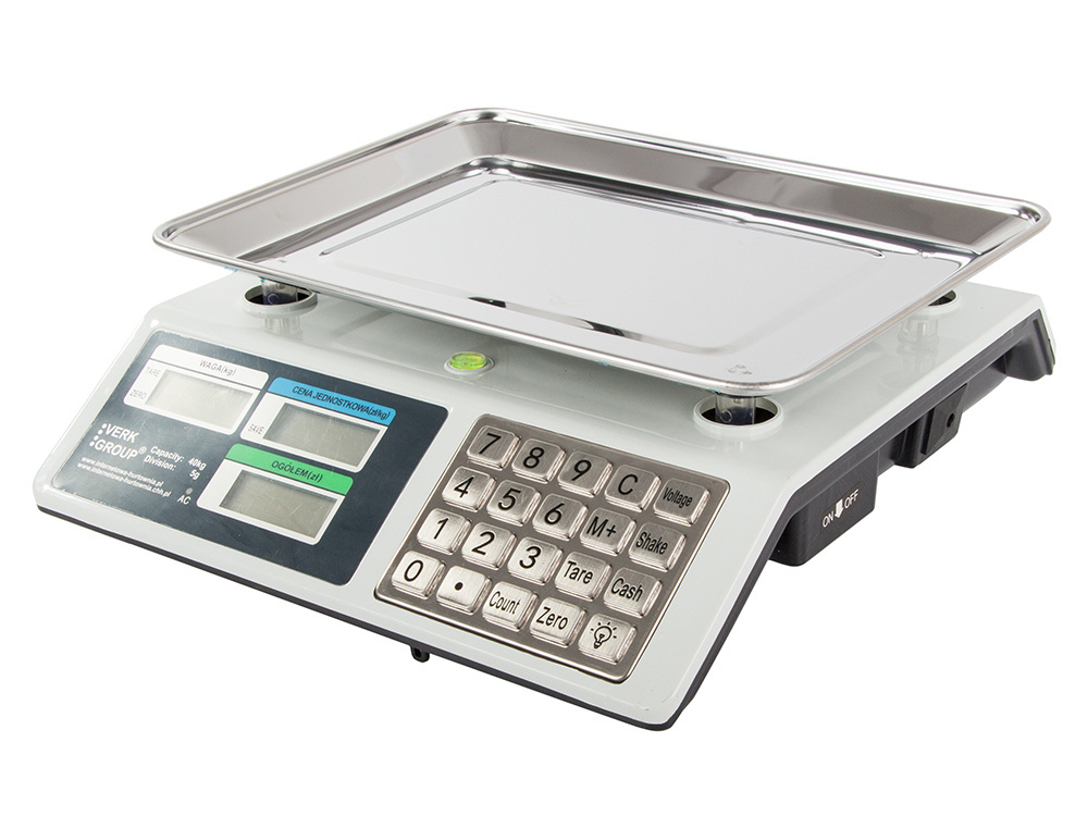 Electronic shop scale with calculator, up to 40kg, precise (2)